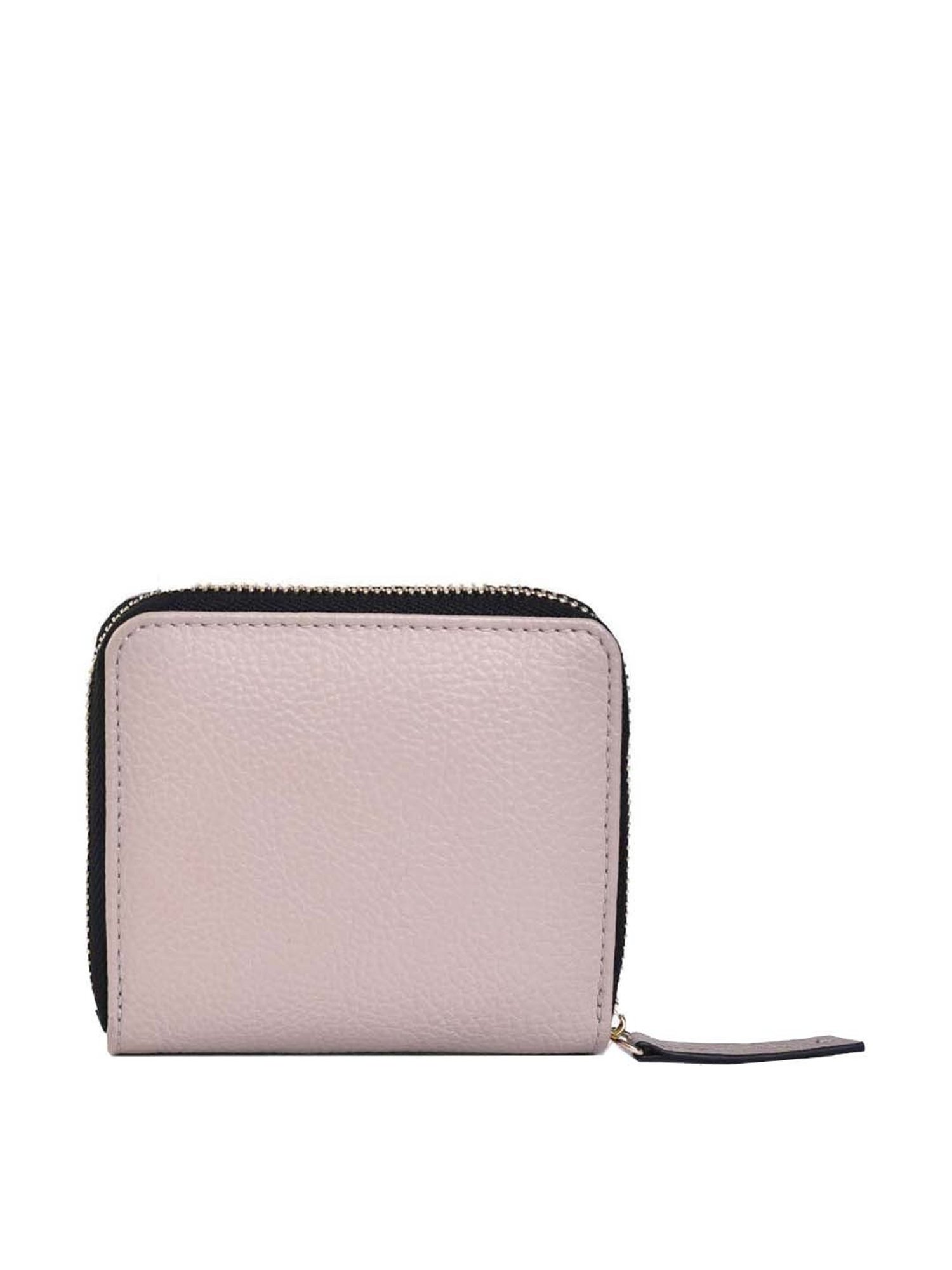 BELWABA Beige Color Block Zip Around Wallet for Women