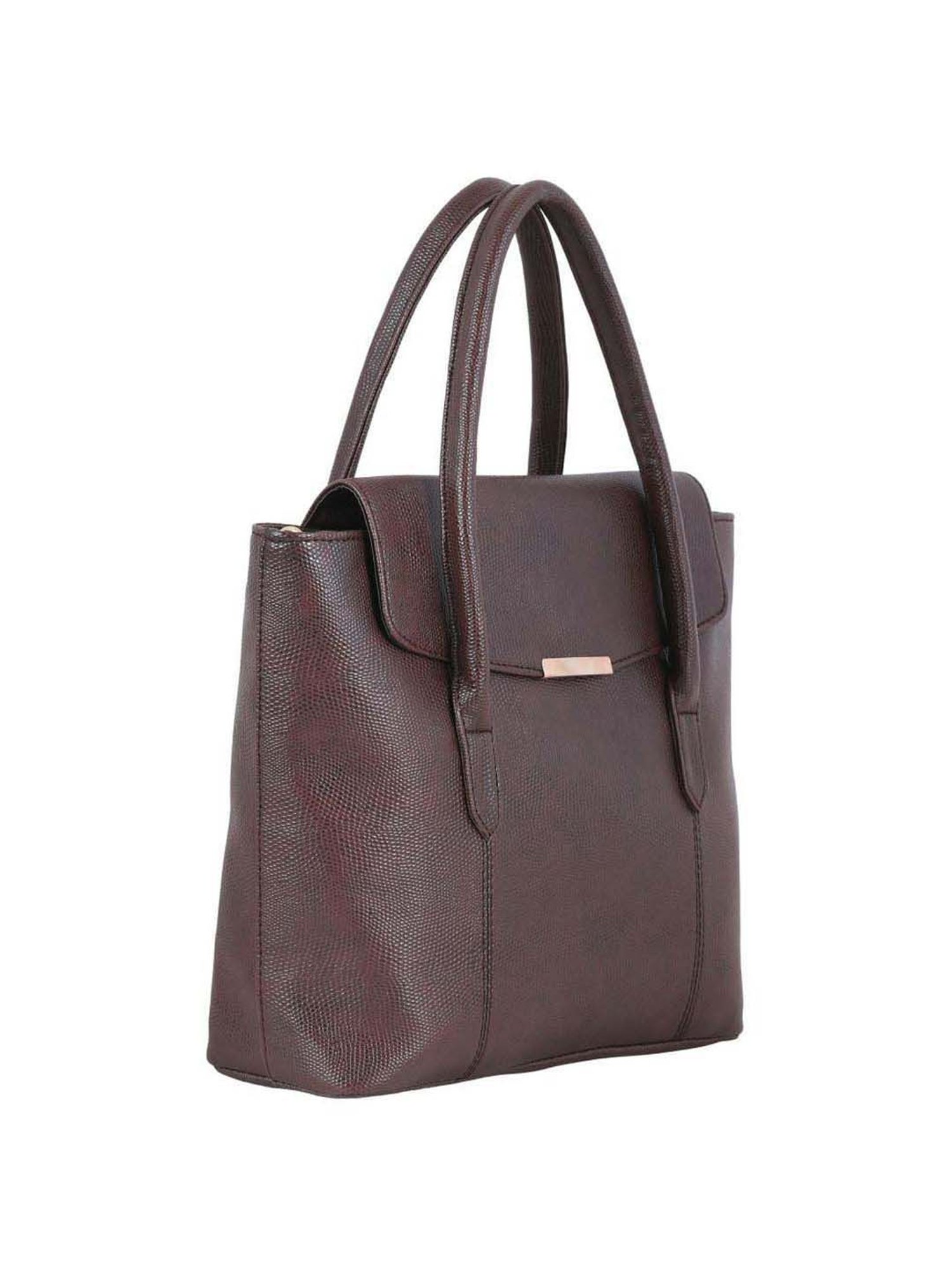 Toteteca Brown Solid Medium Handbag