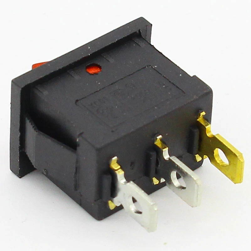 1pcs Mini 3 Pin Dashboard On Off Position Rocker Switch Illuminated Spst with Light