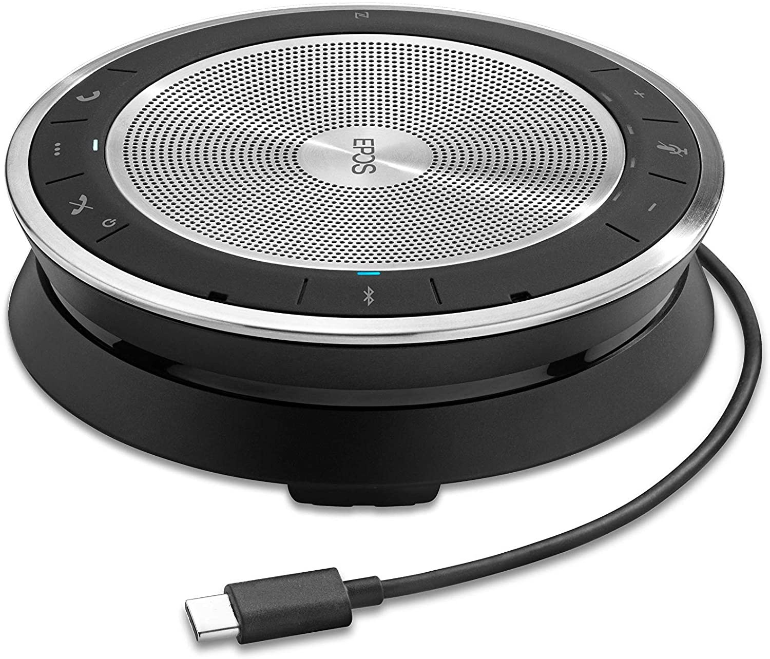 EPOS EXPAND SP 30+ (1000224) Portable Bluetooth Speakerphone | Instant Conferencing Anywhere | Sound-Enhanced | PC, Mobile Phone & Softphone Connection | Skype for Business Certified, Black