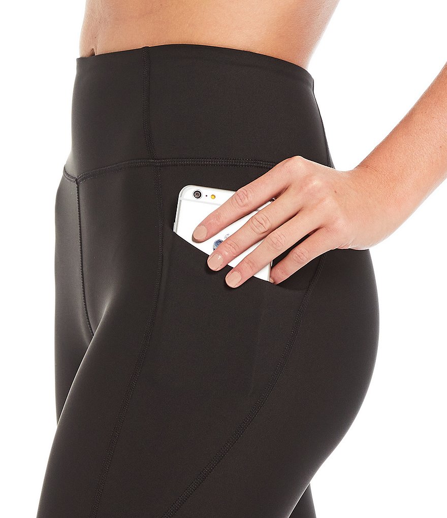 Kinesis Mid Rise Moisture Wicking Side Pocket Crop Leggings