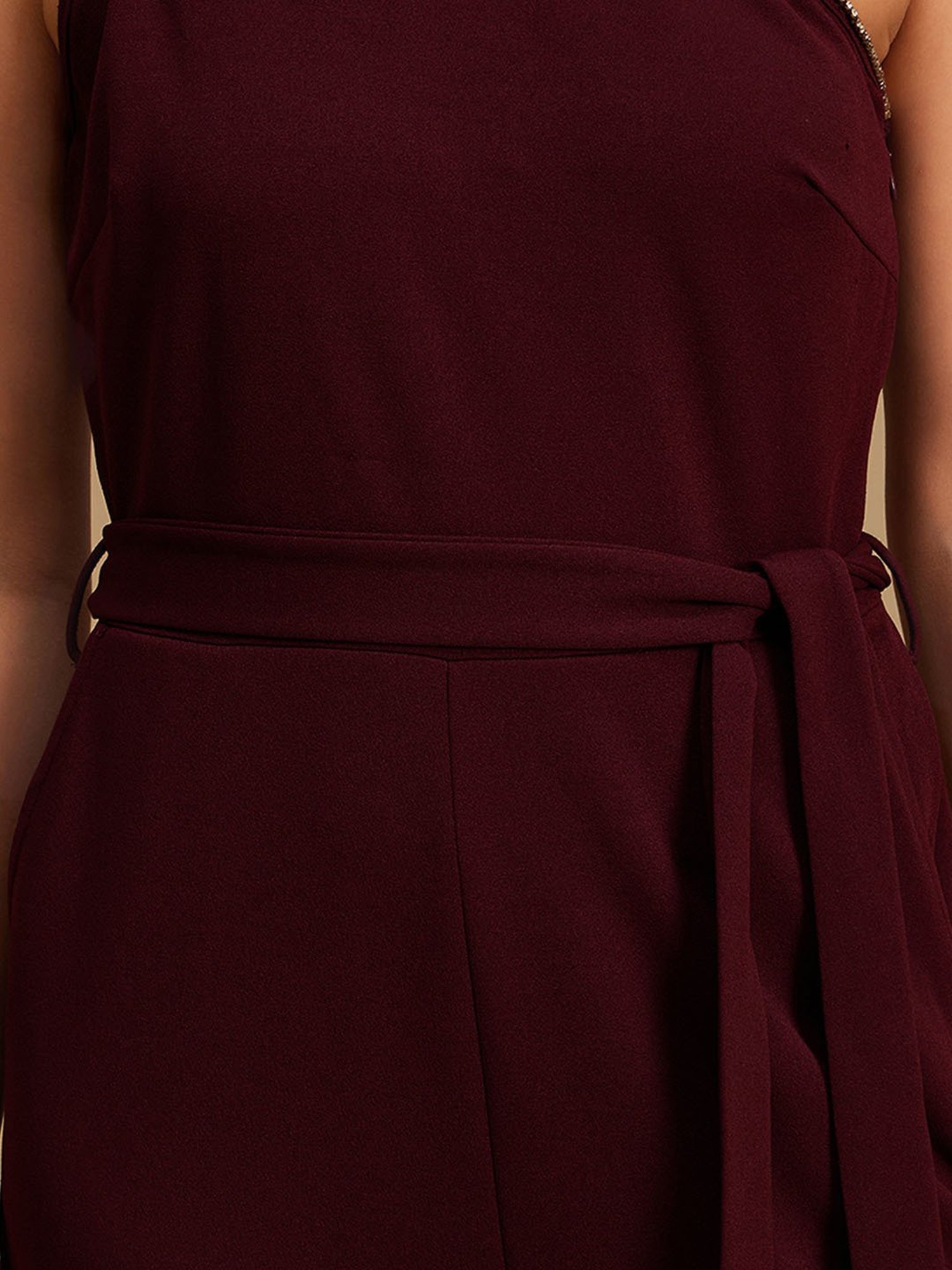 Kazo Maroon Jumpsuit