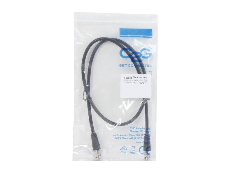 25 foot Red BJC High-flex 3G/6G HD SDI patch cable (Belden 1505F), BNC to BNC