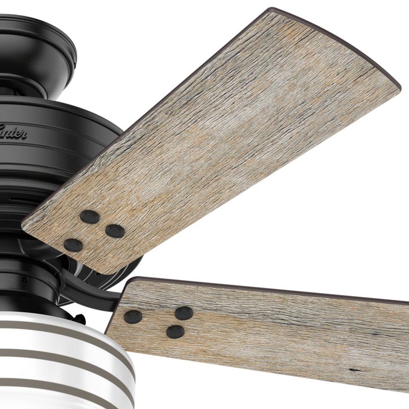 44" Cedar Key Damp Rated Ceiling Fan with Remote Black (Includes LED Light Bulb) - Hunter Fan