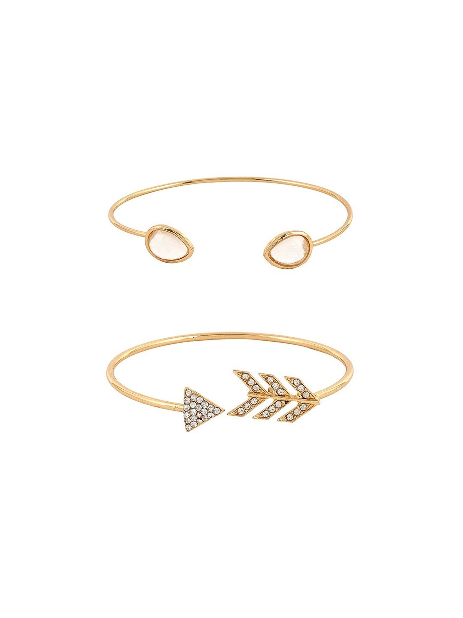 Joker & Witch Golden Arrow Head Flexible fit Bracelet - Set of 6