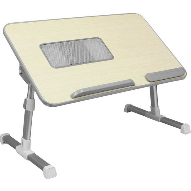 Aluratek Adjustable Ergonomic Laptop Cooling Table With Fan