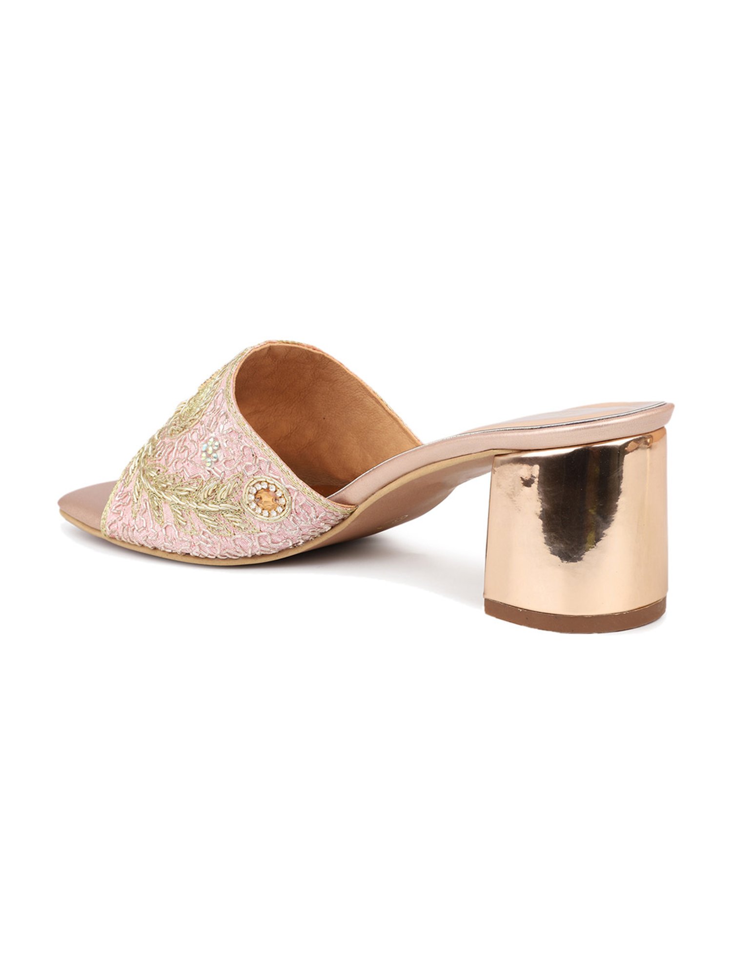 Inc.5 Women's Rose Gold Ethnic Sandals