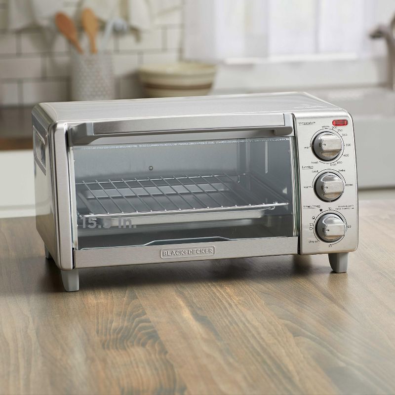 Toshiba MC25CEY-BS 6 Slice Small Stainless Convection Pizza Toaster Oven, Black