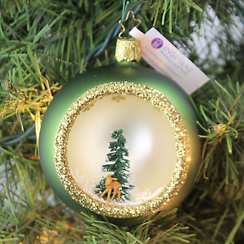 Inge Glas 3.5" In The Woods Reflection Christmas Ornament  -  Tree Ornaments