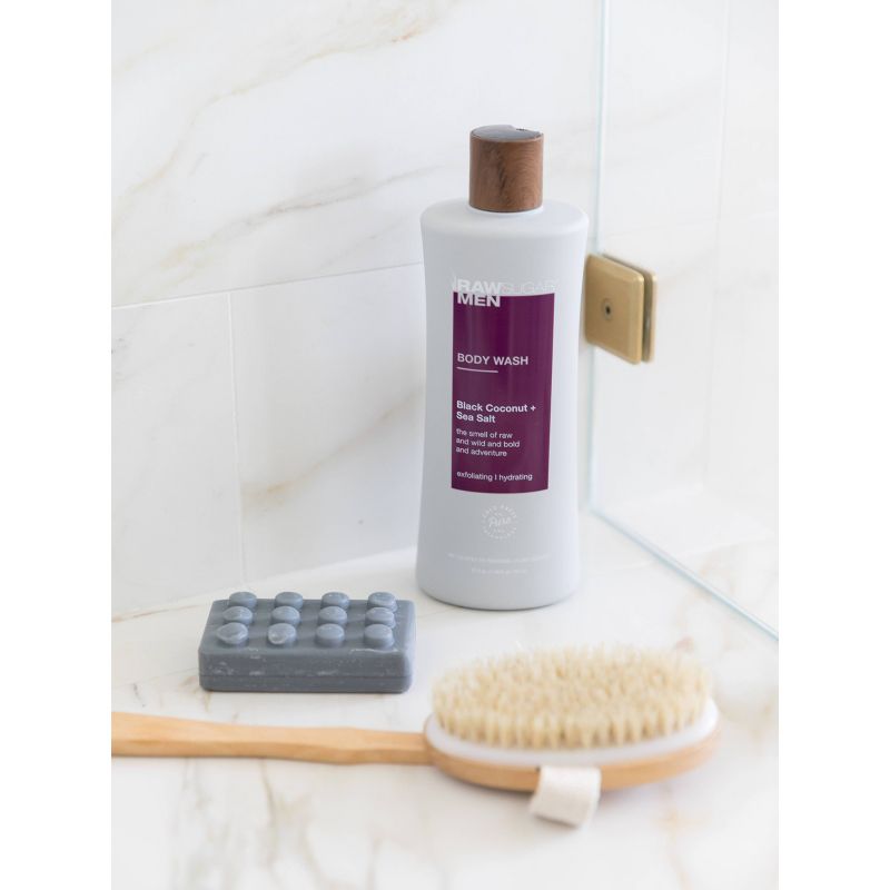 Raw Sugar Men's Body Wash Black Coconut + Sea Salt - 25 fl oz