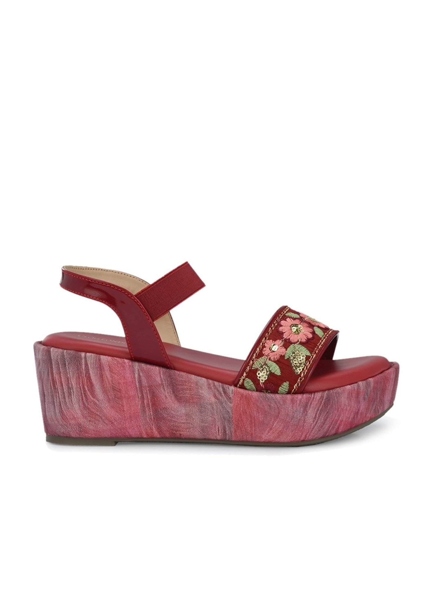 Clog London Women's Cherry Ankle Strap Wedges