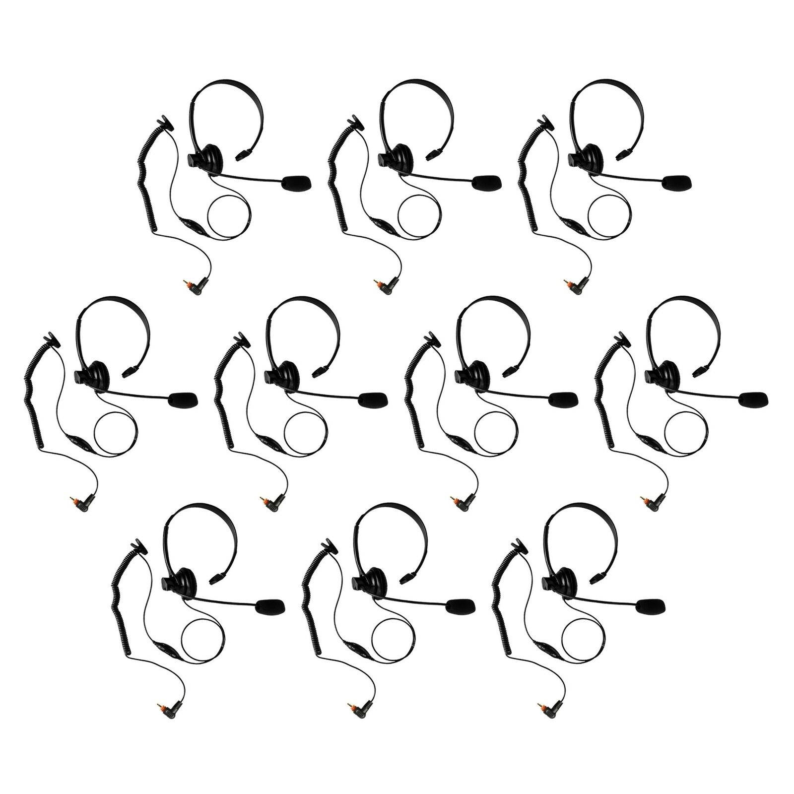 10 unit Reinforced Ultra Lightweight Headphone for Motorola SL1M SL3500e Radio