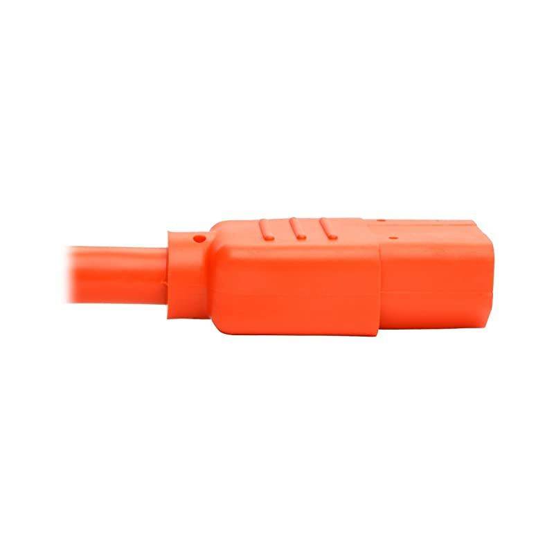 Standard Computer Power Extension Cord 10A 18 AWG IEC320C14 to IEC320C13 Orange 6 ft P004006AOR