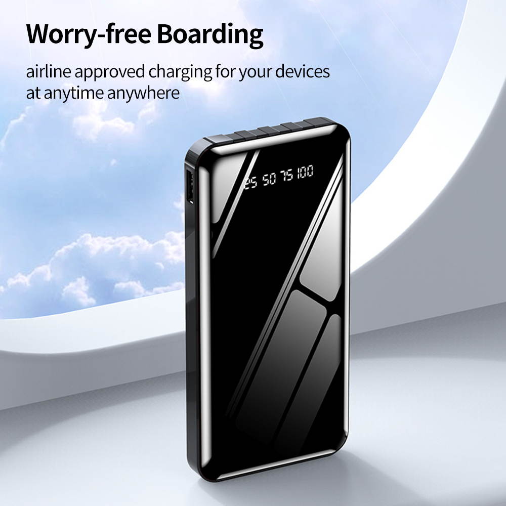 20000mAh Power Bank With 4 Self-Contained Cables for Fast Charging of Mobile Phone - Powerbank