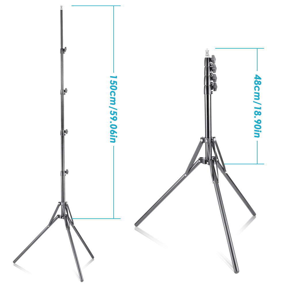 Neewer&reg; 59"/150cm Aluminum Alloy Photography Light Stand for Relfectors,Softboxes,LED Lights,Ring Flash Light,Umbrellas and Backgrounds