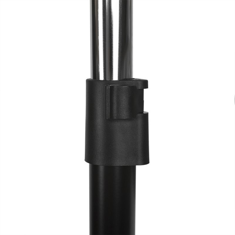 Sunbeam Single Rail Adjustable Rolling Garment and Wardrobe Organizing Rack, Black