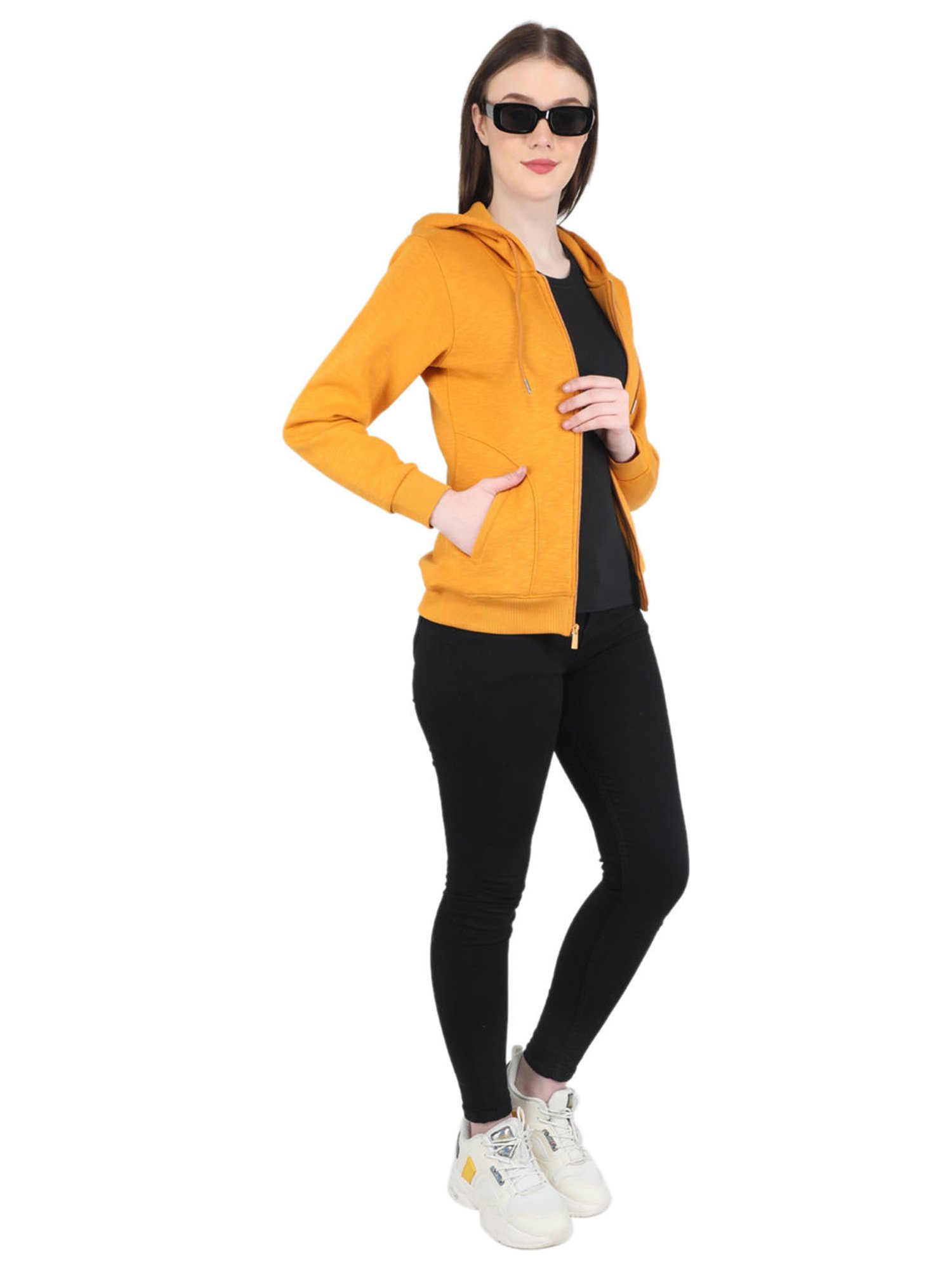 MOCA by Monte Carlo Mustard Regular Fit Hoodie