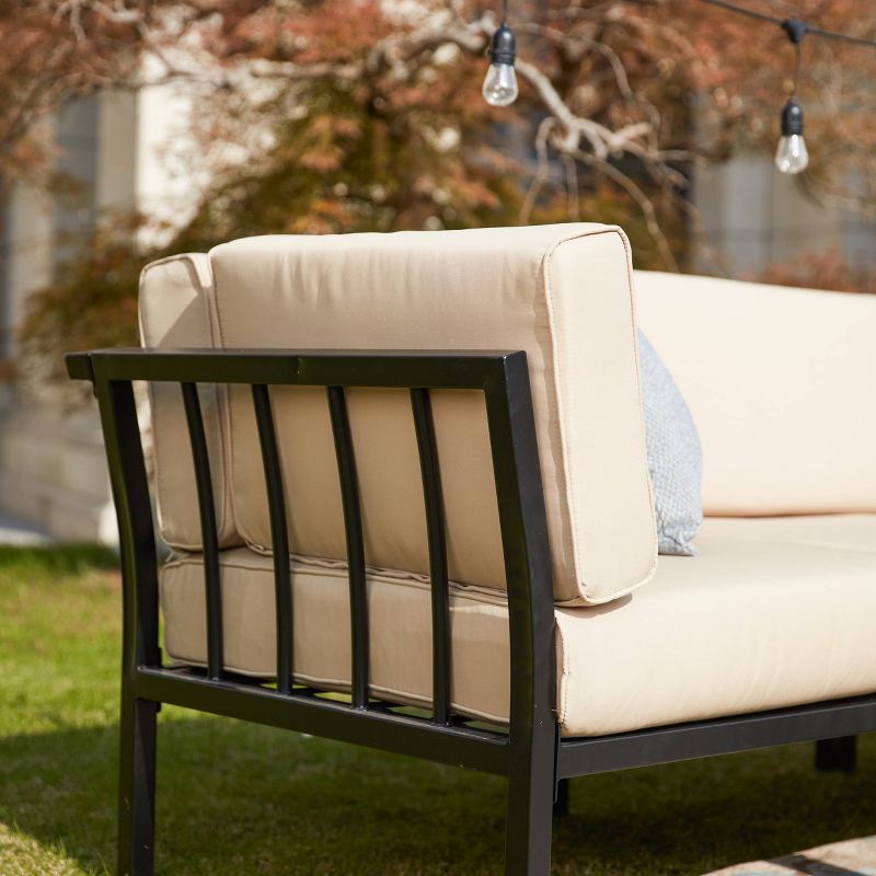 Corner Armless Patio Loveseat - Patio Festival