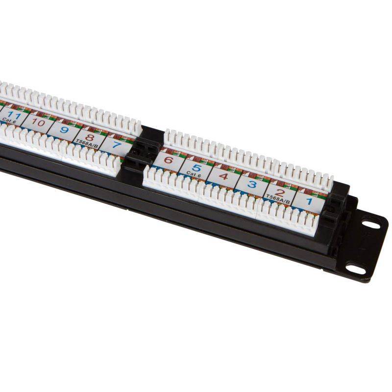 Buyer's Point 24 Port Cat6 Patch Panel with Punch Down Tool and Cable Management System Pack of 10