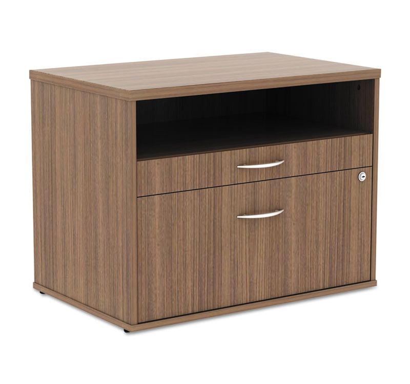 Alera Open Office Series Low File Cabinet Credenza, 29 1/2x19 1/8x22 7/8,Walnut LS583020WA