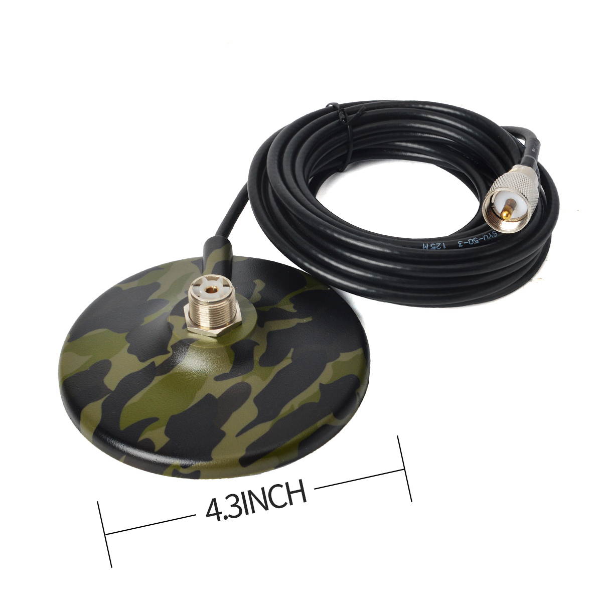 HYS CB/VHF/UHF/HF Ham Radio Antenna Magnet Mount SO239 Connection Style W/5M(16.4ft) RG58 Coaxial Cable PL-259 Plug