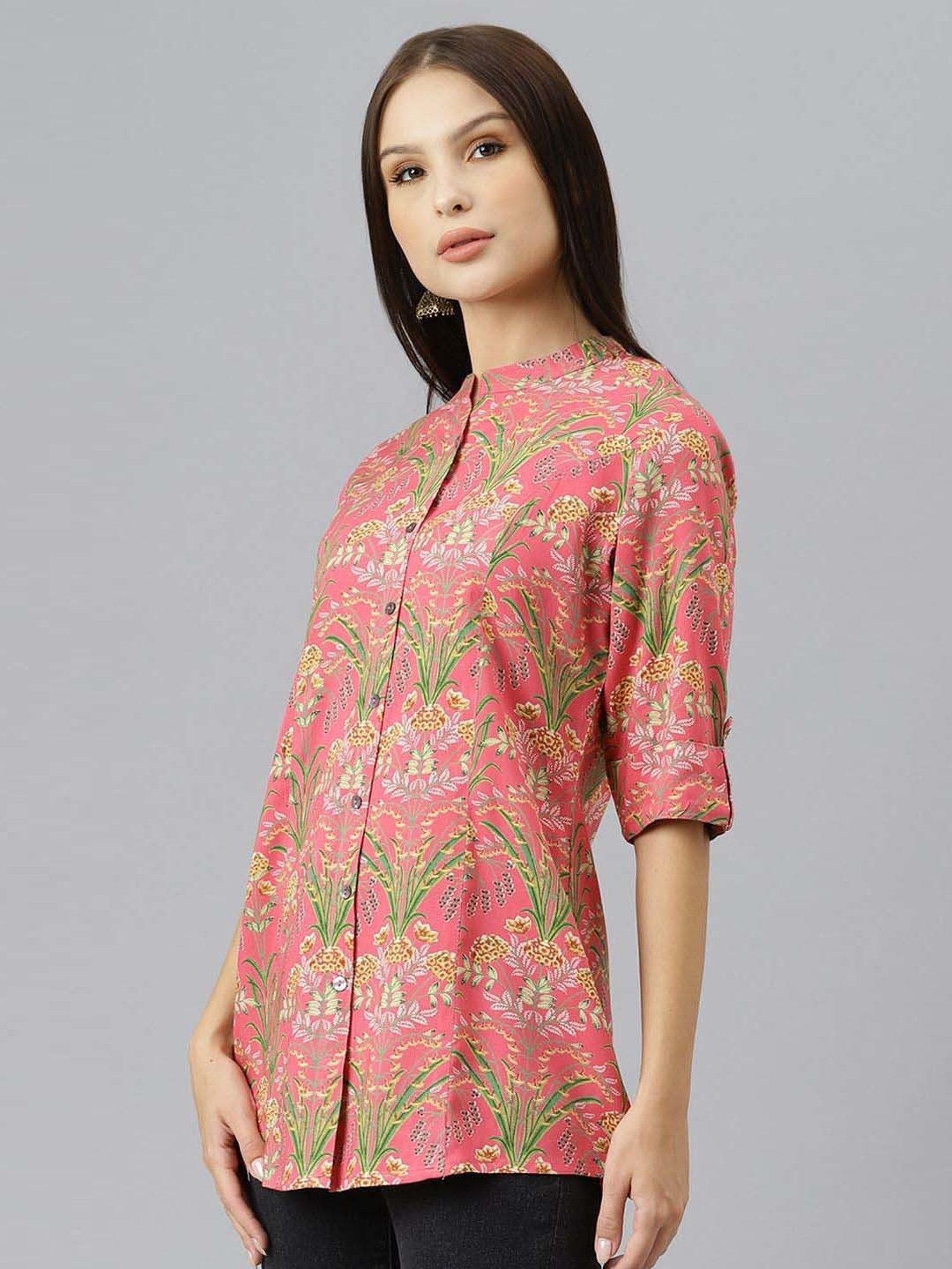 Divena Pink Floral Print Top