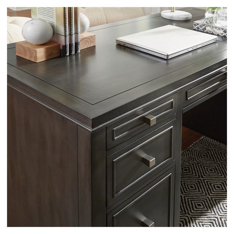 5Th Avenue Executive Pedestal Desk - Gray Sable - Home Styles