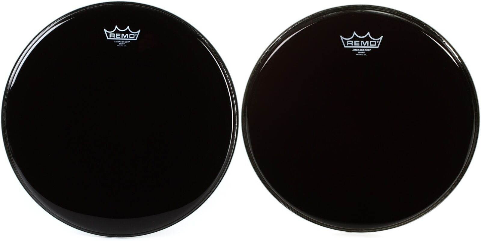 Remo Ambassador Ebony Drumhead - 14 inch + Remo ES-0016-00- - Value Bundle