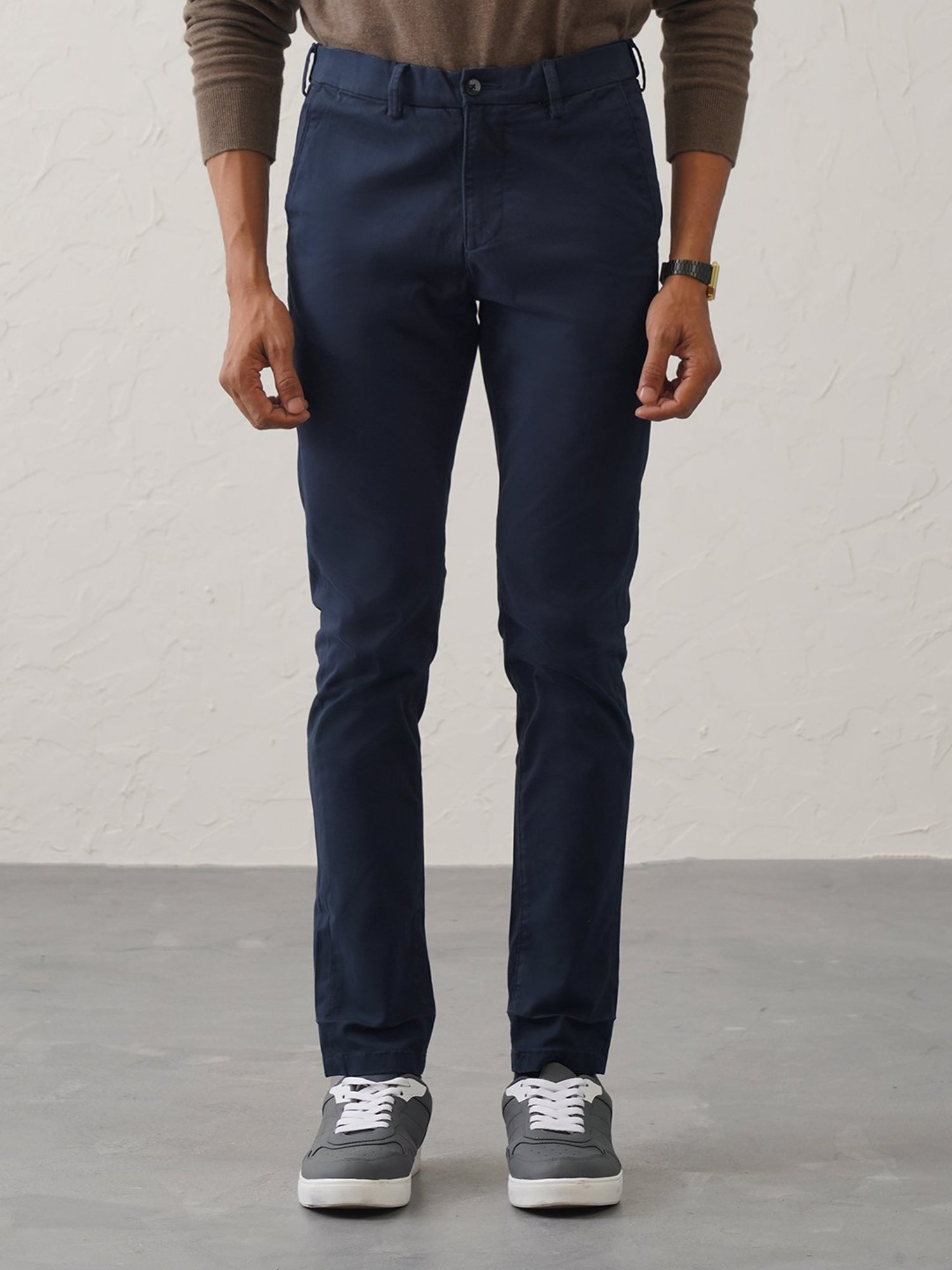 MinusOne Knight Blue Regular Fit Chinos
