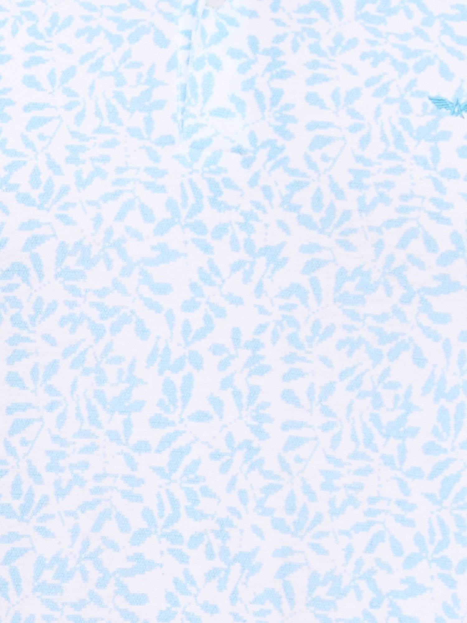 Park Avenue Blue Slim Fit Printed Polo T-Shirt