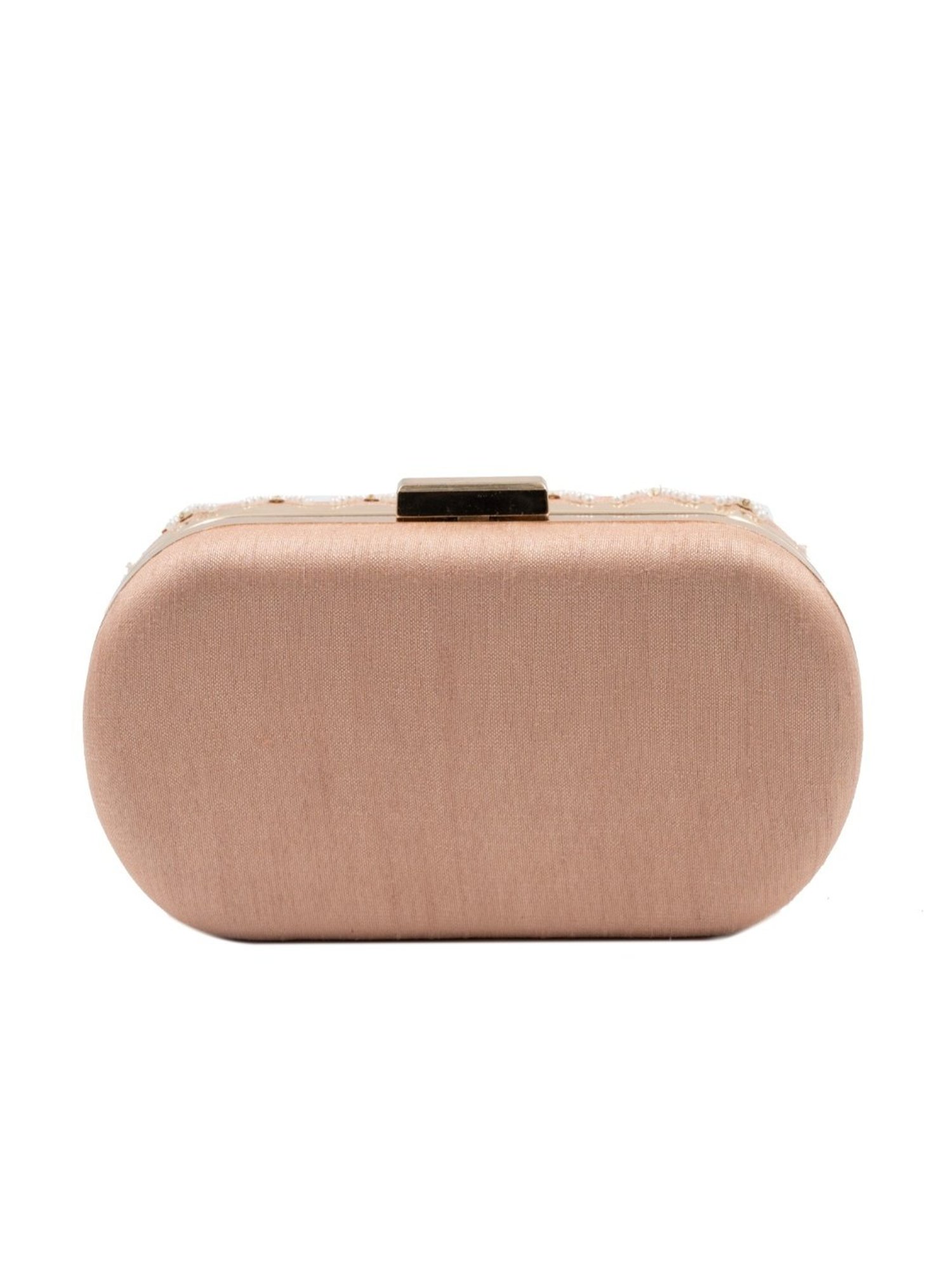 Sugarcrush Beige Luxury Embroidered Small Clutch