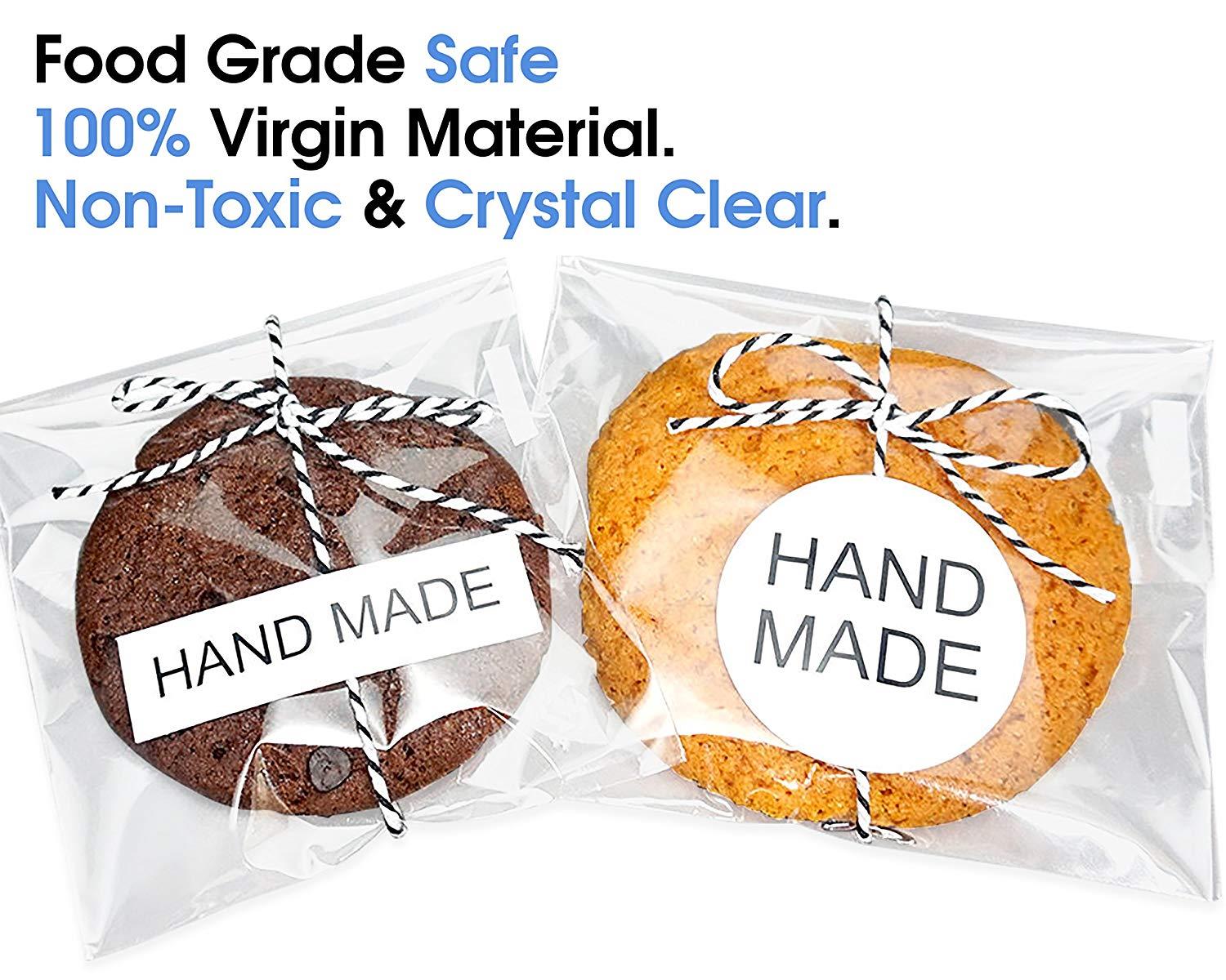 6&rdquo; X 9&rdquo; (200) Clear Resealable Cellophane Cello Bags Self Seal - Fits 6X9 Print Photos A7 A8 A9 Cards Envelopes & Baked Goods - Pack It Chic (More Sizes Available)