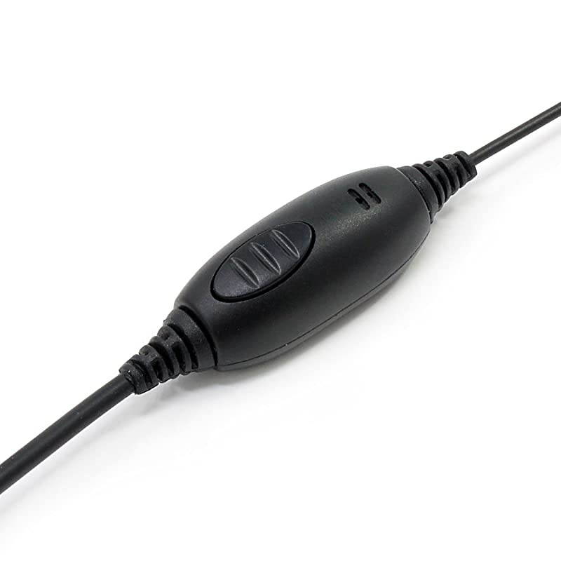 2 Pin D Shape Security Clip-Ear Earphone Headset for Retevis Kenwood PUXING BF UV5R UV82 888S H777 Radio with PTT MIC (20 Pack)