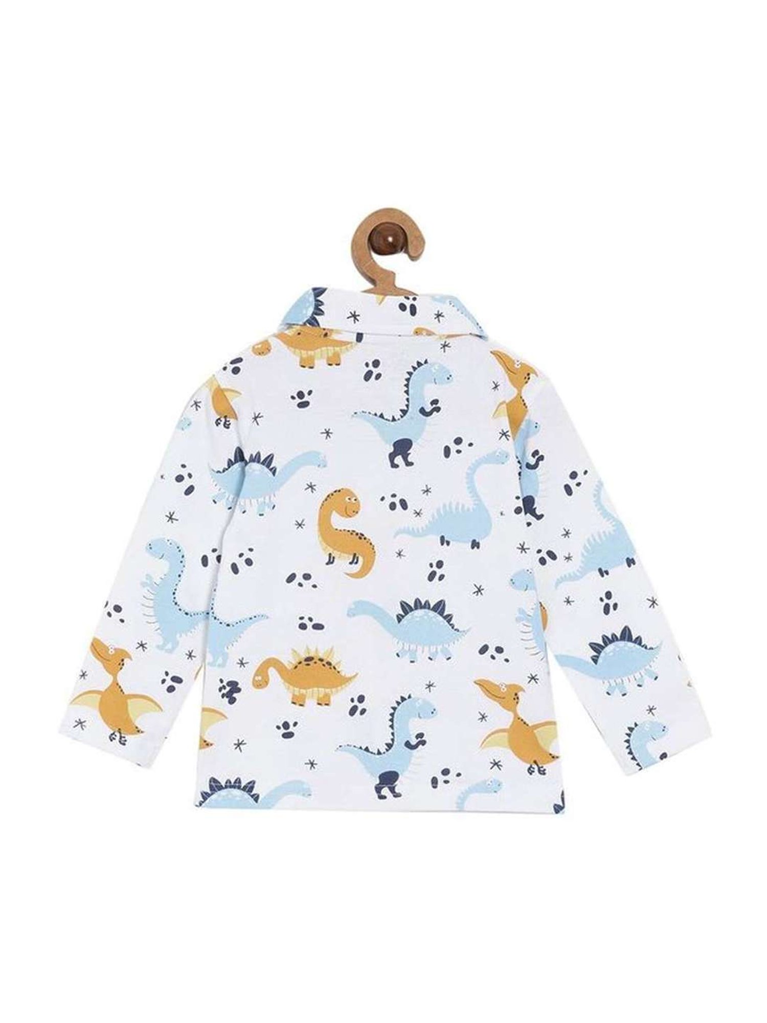 The Mom Store Boys Multicolor Cotton Printed Full Sleeves Shirt Set