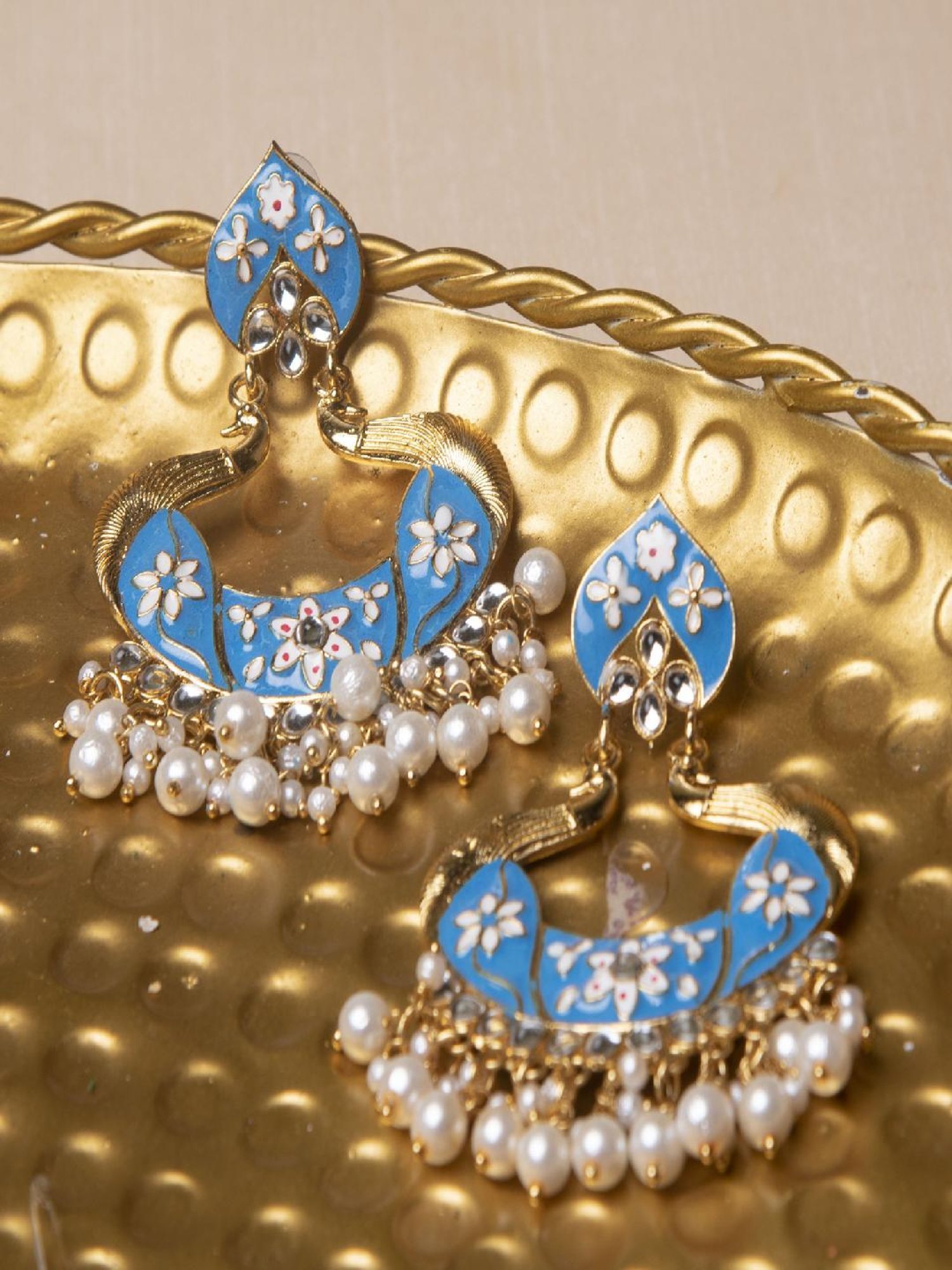 Jewelz Wedding and Fastive Season Chand Bali Earrings for womens & Girls