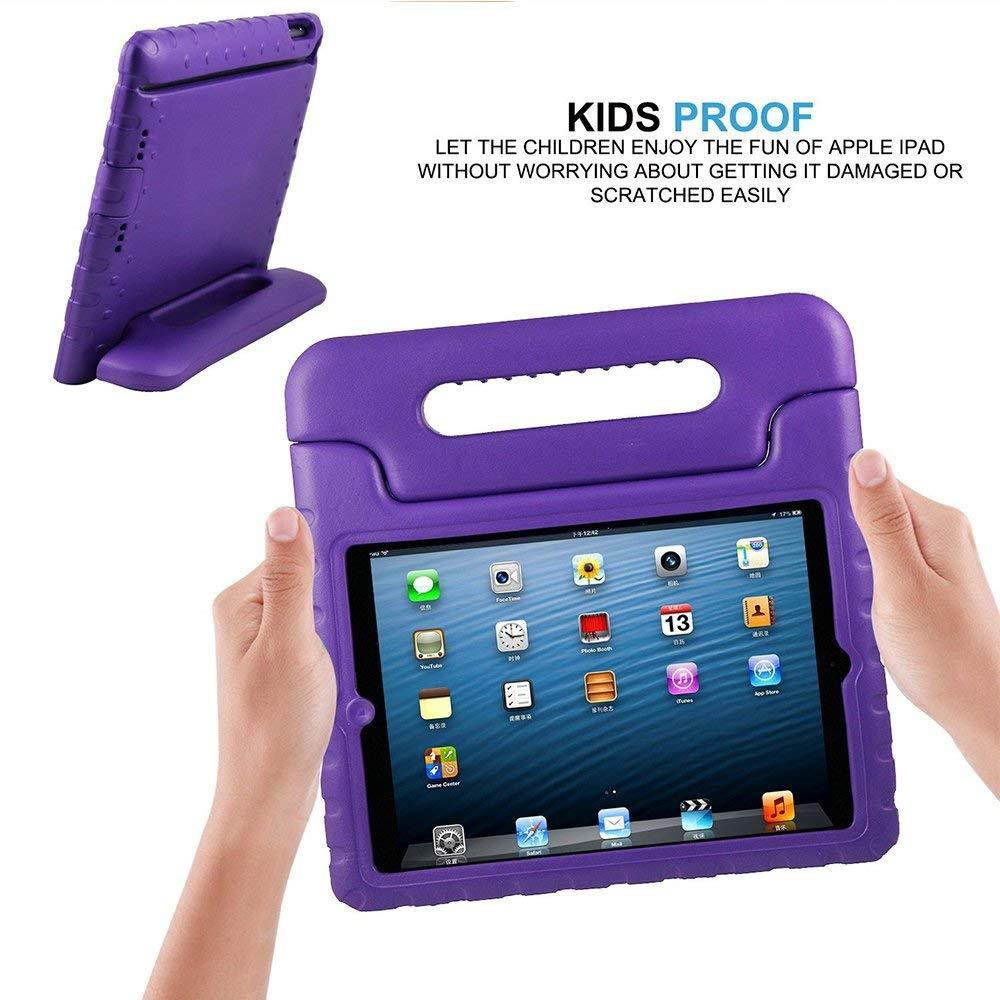 SIMPLEWAY iPad 2, iPad 3, iPad 4 Case, Lightweight Shockproof Convertible Carrying Handle Stand Kids Friendly Cover Compatible with Apple iPad 2, iPad 3rd Gen, iPad 4th Generation Tablet, Purple