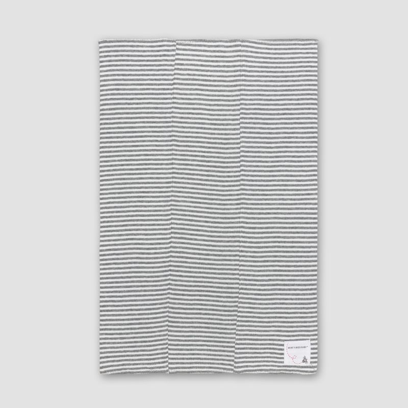 Burt's Bees Baby® Organic Cotton 5pk Solid/Print Burp Cloth Set - Heather Gray