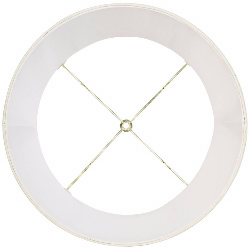 Imperial Shade Creme Classic Medium Drum Lamp Shade 14" Top x 16" Bottom x 12" High (Spider) Replacement with Harp and Finial