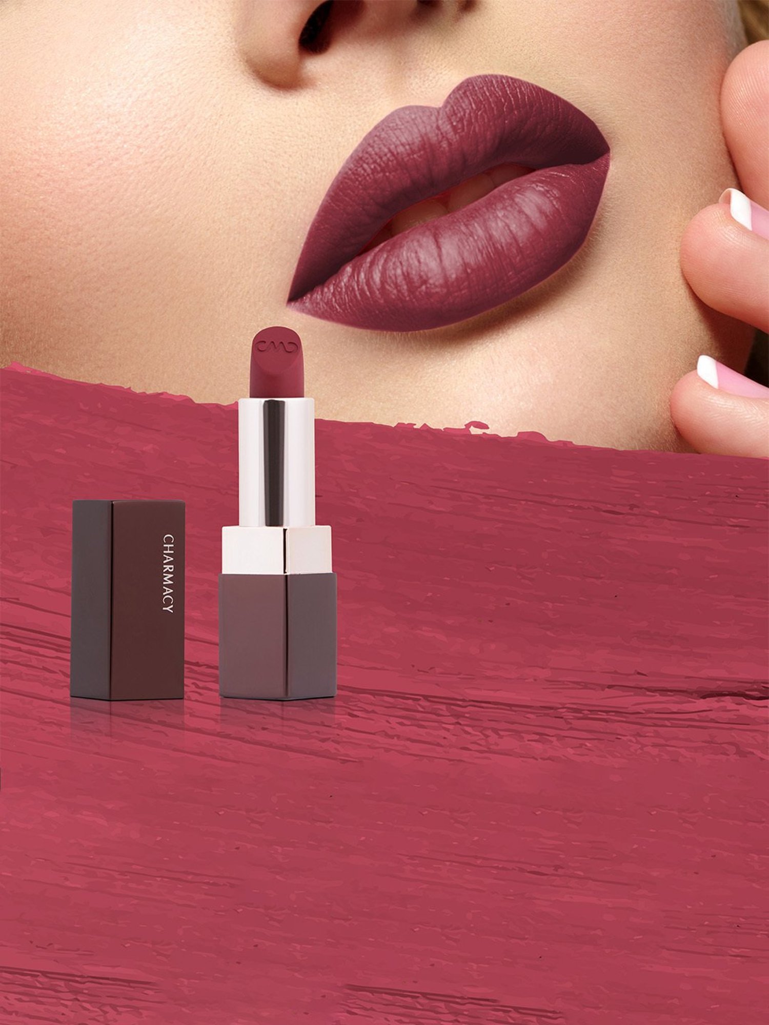 CHARMACY Milano Soft Satin Matte Lipstick Rusty Red 51 - 3.8 gm