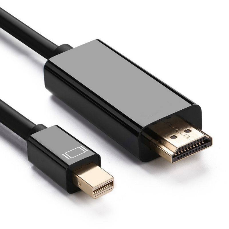 Mini Displayport Thunderbolt to HDMI/DVI/VGA 3-in-1 Adapter,4Kx2K Mini Displayport 1.2 Converter, Compatible Male to Female Adapter for MacBook,Google Chromebook, PC, Projector, Surface Pro (Black)