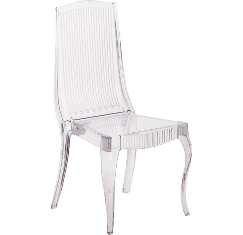 Flash Elegance Ghost Stacking Chair Crystal Ice - Riverstone Furniture Collection