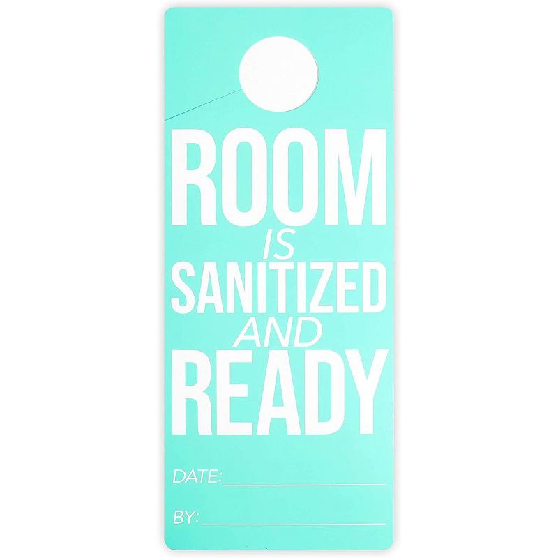 Stockroom Plus 100 Pack Room Sanitized Door Hanger for Hotel (4.5 x 11 in)