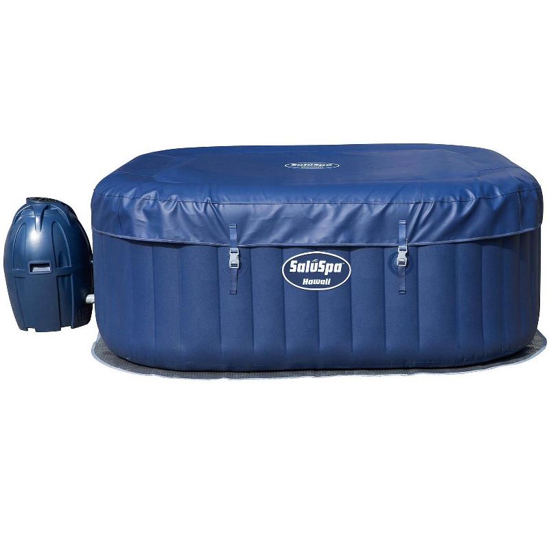 Bestway SaluSpa Hawaii 6-Person Inflatable Spa Hot Tub with Qualco Chemical Kit