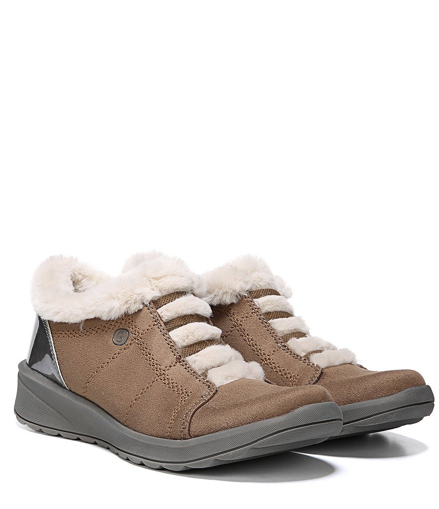 Bzees Premium Golden Faux Fur Lined Washable Ankle Booties