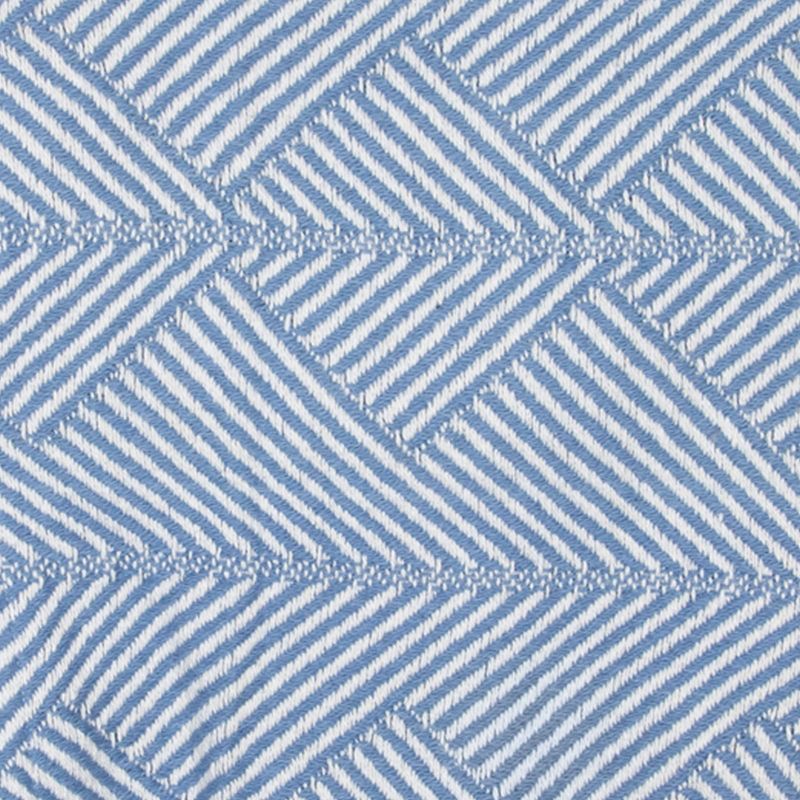 Blue Pattern Hand Woven 50 x 60 inch Cotton Throw Blanket with Hand Tied Tassels - Foreside Home & Garden