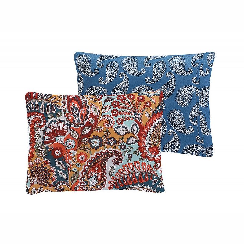 VCNY Home Bree Reversible Red Paisley Comforter Set - Red 4 Piece Twin XL