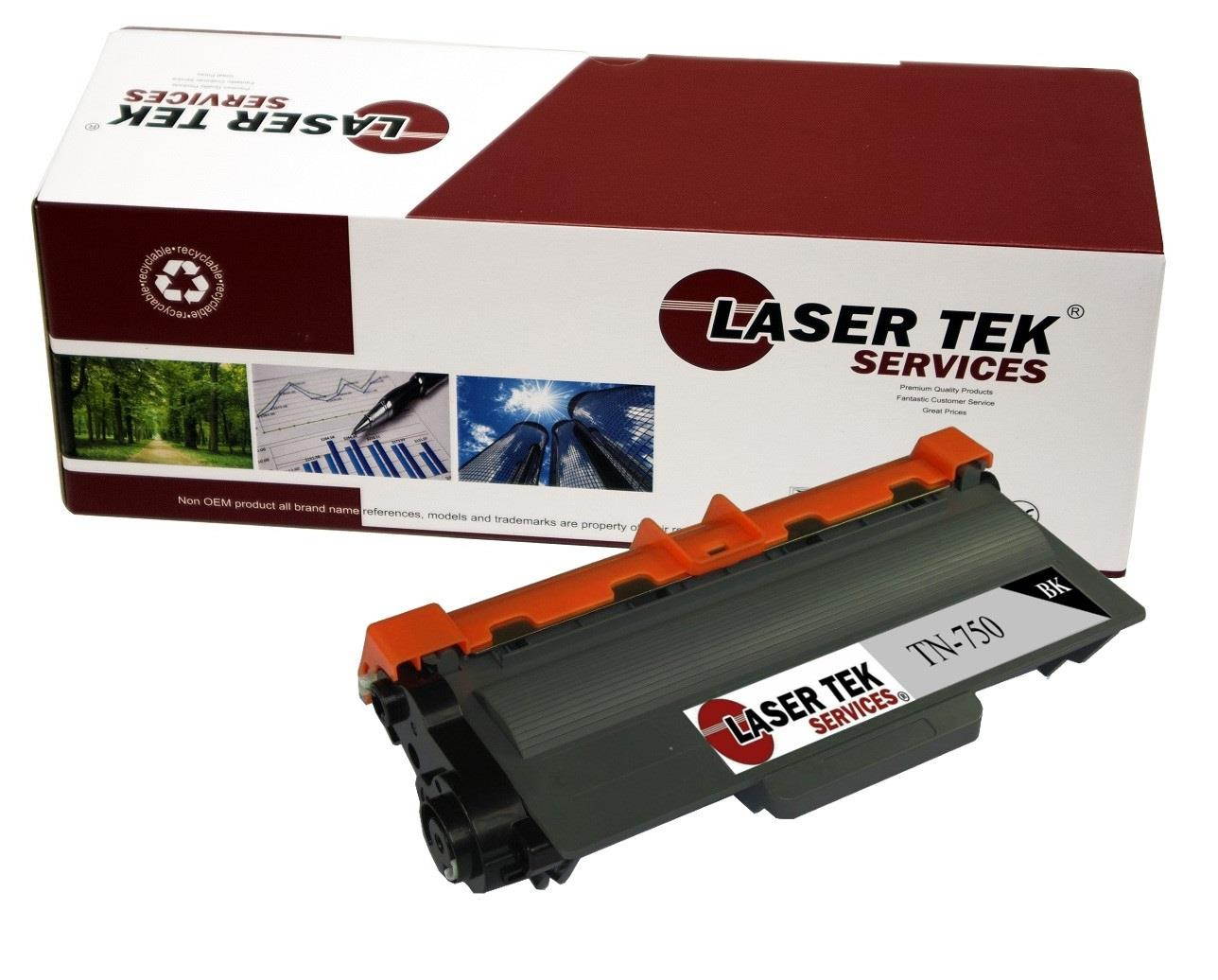 Laser Tek Services &reg; Brother TN750 High Yield Compatible Replacement Toner Cartridge
