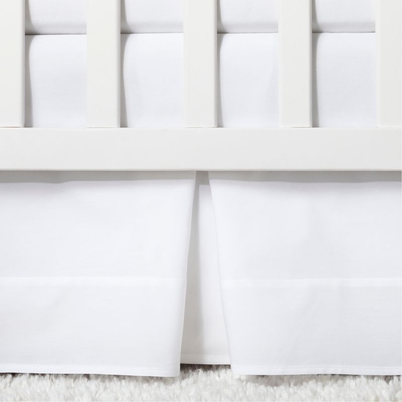 The Peanutshell Farmhouse Crib Skirt  - Gray