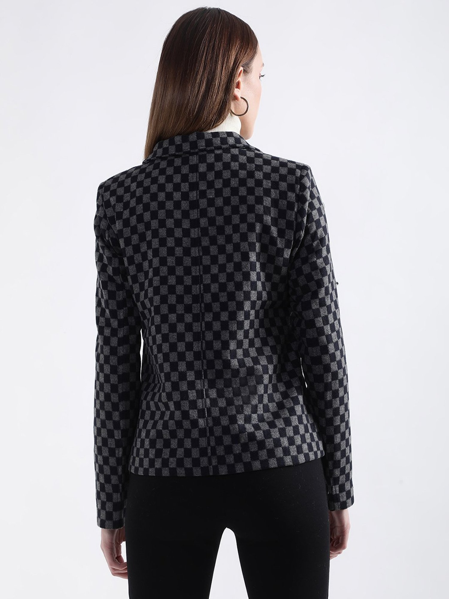 Rooted Black Check Tailored Jacket