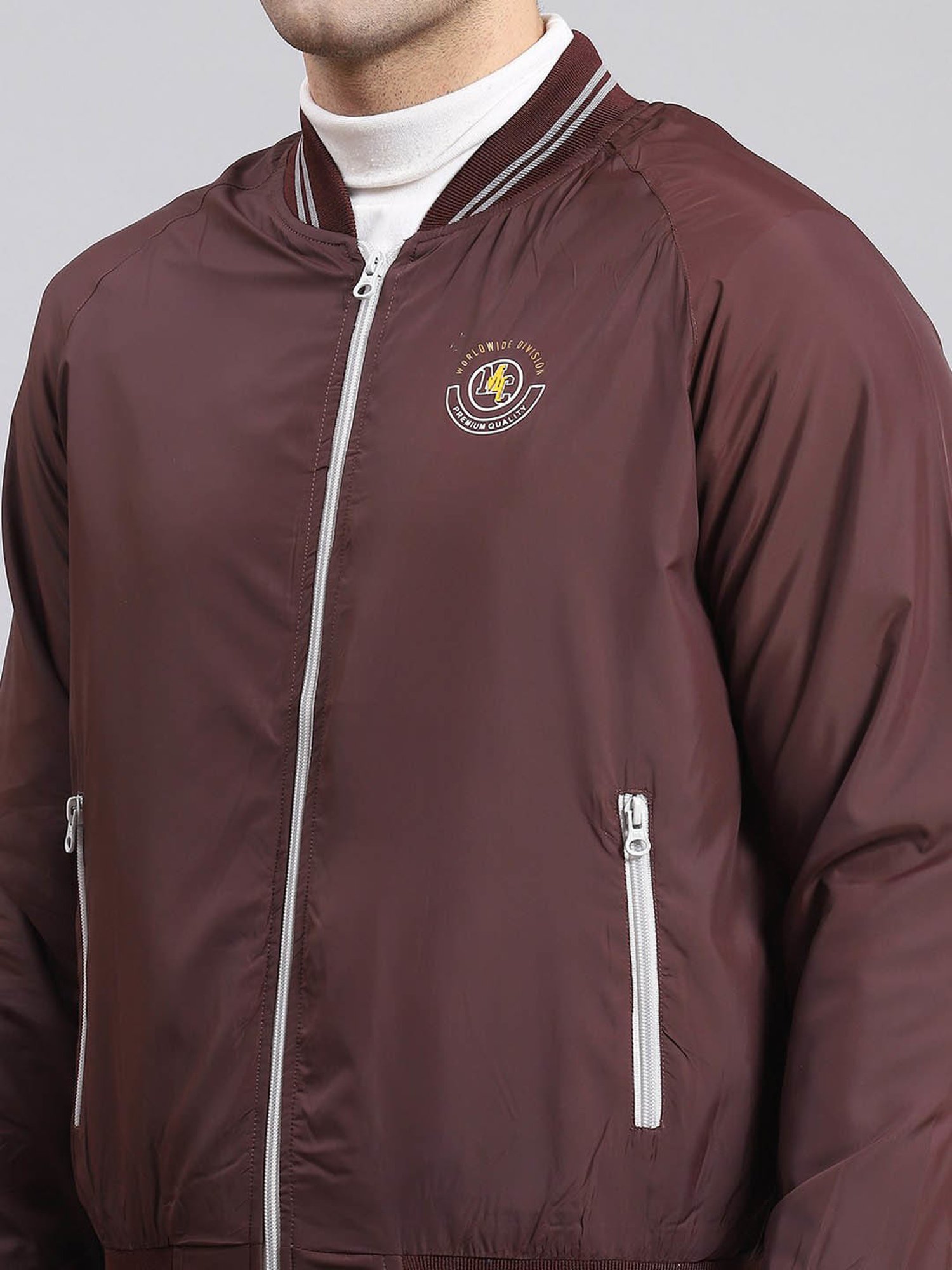 Hummel Grey Regular Fit Bomber Jacket